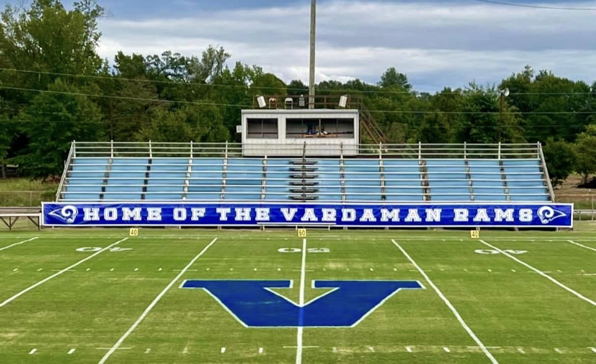 Grand opening banner with bold graphics for special event